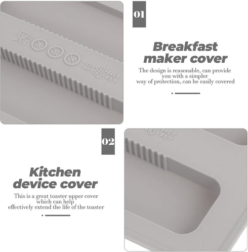 Healeved 2pcs 2 Slice Toaster Cover, Appliance Cover, Machine Washable Toaster and Fingerprint Protection