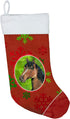 Caroline's Treasures SB3124-CS Holiday Christmas Stocking - Horse Red Snowflakes, Fireplace Hanging Decor
