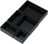 Bamboo Drawer Organizer Trays, 5 PCS Stackable Junk Drawer Organizer Bins for Makeup, Office Desk, Vanity, Black