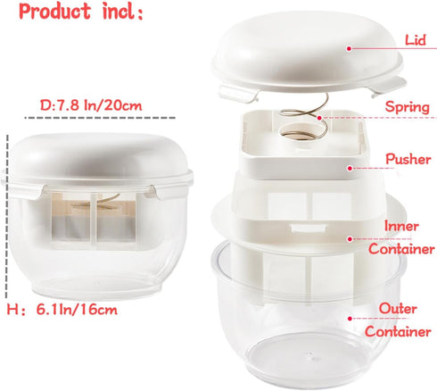 Generic (1.5QT) (600g) 7.8*7.8*6.1in, Greek Yogurt Strainer with Lid.Yogurt Filter with Ultra Fine Mesh,to Makes small