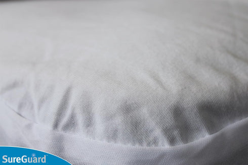 SureGuard Full Size Mattress Protector - 100% Waterproof, Hypoallergenic Premium Fitted Cotton Cover, Smooth