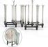 2 Pcs Cup Drying Racks Set, Retractable Drinking Glass & Baby Bottle Drainer Stand for Kitchen Countertop