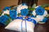 he andi 7.8" Wedding Ring Bearer Pillow Decoration, Double Hearts, Blue
