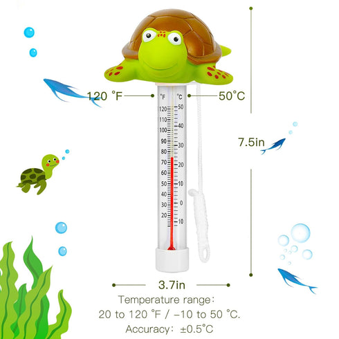XY-WQ Floating Pool Thermometer, Large Size Easy Read for Water Temperature with String for Swimming Pools and Spas
