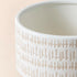 7.3 Inch LA JOLIE MUSE Ceramic Plant Pot with Stand - Decorative Cylinder Flower Pot with Wood Planter Holder