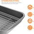 Non-Stick Baking Tray with Cooling Rack, Roasting Pan and Wire Rack