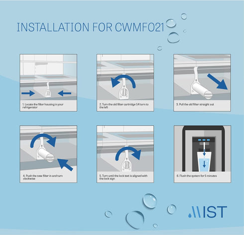 Mist DA29-00020B Water Filter Replacement for Samsung, Compatible with DA29-00020B-1, RF263BEAESR, RF28HMEDBSR