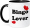 3dRose Bingo Lover Mug, Two Tone, Black, 11 oz