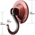 Suction Cup Hooks, 4-Pack Vacuum Wreath Hangers for Flat Smooth Wall Surface in Copper