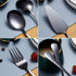 HOMQUEN Black 10-Piece Serving Flatware Set - Stainless Steel Utensils Include Slotted Spoon, Serving Fork & Ladle