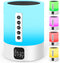 Night Light Bluetooth Speaker Alarm Clock, Sound Machine with White Noise, Touch