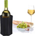 Wine Bottle Chiller, Cooling Gel Sleeve Wrap for Outdoor, Travel, Parties, Black, Pack of 2