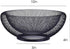 Decorative Metal Fruit Bowl, 10 Inch Black Candy Dish Holder Stand for Kitchen Counter Dining Room Table