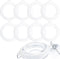 8pcs Silicone Replacement Gaskets, Jar Rubber Seals for Storage Glass Sealed Canning Jars (3.7inch Outer, 2.7inch Inner