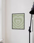 HAUS AND HUES Sage Green Wall Decor, Aesthetic Heart Posters for Bedroom or Dorm - Unframed 12" x 16"