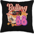 In-line Skates Throw Pillow, 16x16, Multicolor Rolling Into 88 Towards 1938
