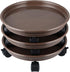 Skelang 3 Pcs Plant Caddy, 11.8" Plant Stand, Round Plant Pallet Pot with