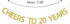 Gold Glitter Cheers to 20 Years Banner - 20th Birthday / Wedding Anniversary Decorations