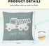 18x18 Set 4 Construction Truck Decor for Toddler Boys Room - Bedroom Playroom Nursery, Truck Pillow Covers