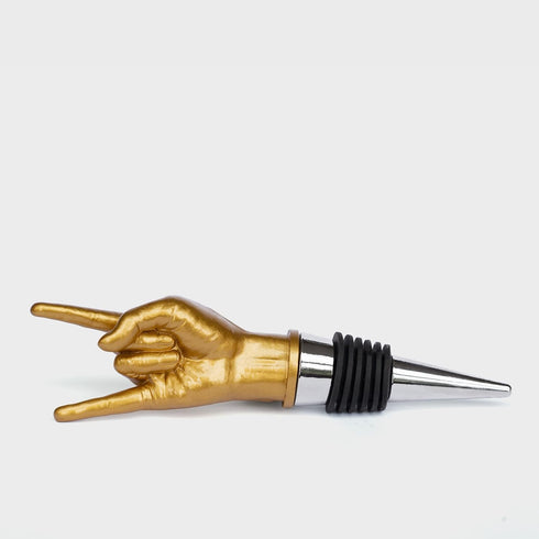 Luckies of London Wine Stopper - Rock On Silicone Wine and Beer Bottle Stopper, Home Bar Accessories