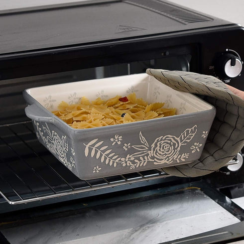 Wisenvoy 8x8 Baking Dish, Hand-Painted Casserole Pan for Oven, Brownie & Lasagna Dish