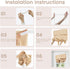 Self-Adhesive Door Curtain for Small Door Window Coverings, 1 Panel, W10 x L42, Beige