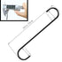 8 Pack Extra Large 10 inch S Hooks for Hanging, Heavy Duty Black Long S Hooks for Plants, Baskets, Indoor Outdoor