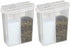 Home-X Mini Salt and Pepper Shakers, Clear Plastic Set of 2, Dishwasher Safe Travel Shakers with Lids