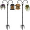 Adjustable Double Shepherds Hooks for Outdoor with Sleeve, 76 Inch Heavy Duty