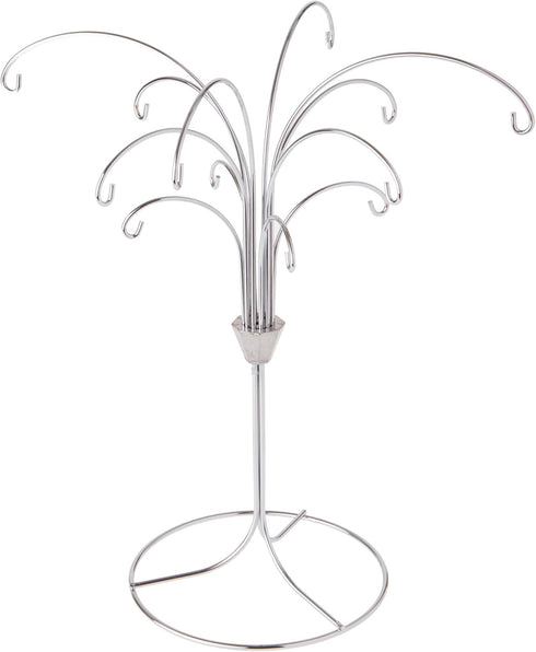 Bard's 12 Arm Silver Ornament Stand, 11.5" H x 10" W x 10" D Tree