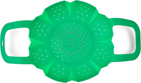 Cuisipro Silicone Vegetable Steamer, 16 x 9 x 3in, Green