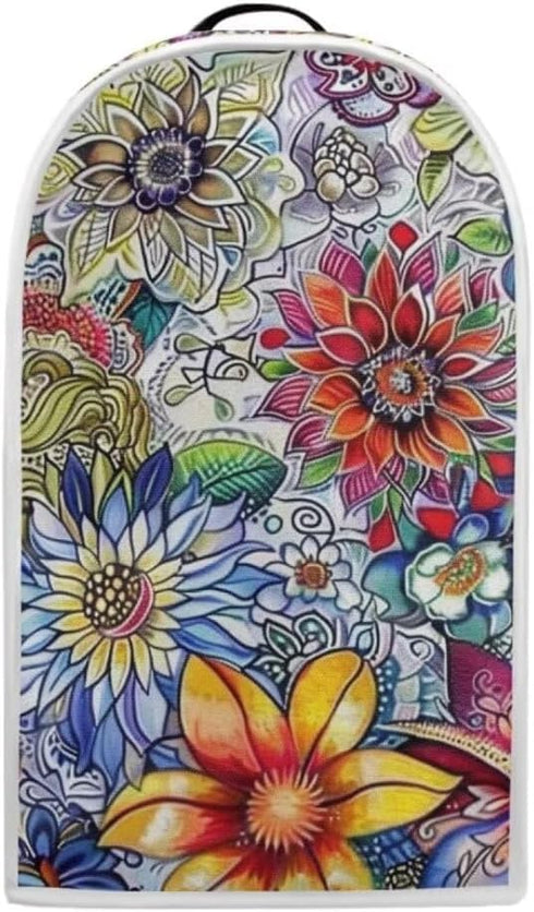 Boho Floral Blender Dust Cover, Anti Fingerprint Polyester Cover for Stand Mixer or Coffee Maker, Stain Resistant