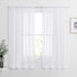 NICETOWN White Sheer Curtains, 63 inch Length for Bedroom, 2 Pieces, 60" W, Rod Pocket Translucent Voile