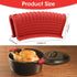 Silicone Assist Hot Pan Handle Holder Hot Skillet Handle Covers Pot Holder Sleeve Cast Iron Skillets Nonslip Heat Resistant for Enameled Griddles Casserole Frying Pans Cookware(4PACK) (Red) by OMGREI