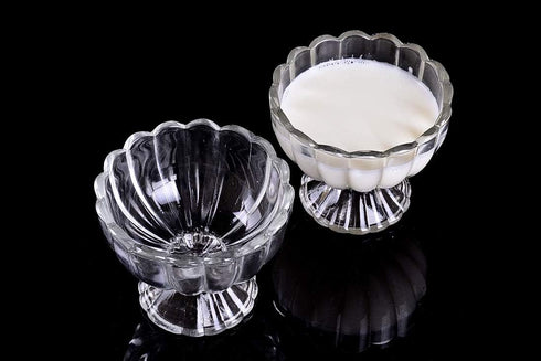 VanEnjoy Glass Bowl Set, Mini Prep, Dip, Dessert, Ice Cream, Bar Snack Dish Bowls - Set of 4, 4 Oz in Safe Package
