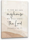 PHAMTE Modern Christian Wall Art, "As For Me And My House We Will Serve The Lord" Canvas Print, 11x14 Inch