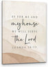 PHAMTE Modern Christian Wall Art, "As For Me And My House We Will Serve The Lord" Canvas Print, 11x14 Inch