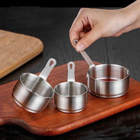 2PCS Stainless Steel Mini Sauce Pan, Dipping Sauce Bowl with Handle, Cooking Sauce Cup for Restaurant Table