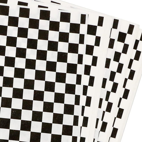100 Sheets Checkered Dry Waxed Deli Paper, Paper Liners for Plastic Food Baskets, Wrapping Bread and Sandwiches
