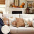 RABUSOFA Outdoor Fall Decor Pillow Covers 18x18 Inch,Waterproof Polka Dots Pumpkin Pillow Cases Set of 4,Thanksgiving Decorative Striped Buffalo Plaid Eucalyptus Throw Pillows for Porch Orange(7-18) by RABUSOFA