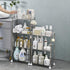 Chris.W Slim Storage Cart, 3 Tier with Wheels, Clear Bathroom Organizer for Kitchen, Laundry, Office, 5.2" W
