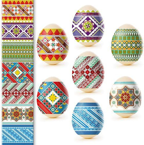 chutemka Ukrainian Thermo Heat Shrink Sleeve Decoration Easter Egg Wraps Pysanka Set -