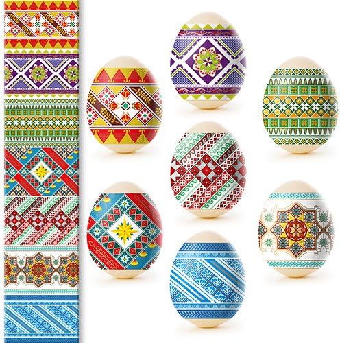 chutemka Ukrainian Thermo Heat Shrink Sleeve Decoration Easter Egg Wraps Pysanka Set -