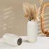 RIKBVOM Ceramic Vase for Flowers Modern Small Ribbed Textured Flower Vase for Home Decor, Pampas Grass, Decorative
