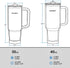 40oz 100% For Travel & Gym Never Drink from a Moldy Lid Again: Hygienic Tumbler, Leakproof Lid & Removable Foldable