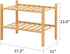 Furshus 2-Tier Closet, Small Shoe Rack, Bamboo Stackable Shoe Shelf Storage Organizer, Shoe Stand for Entryway