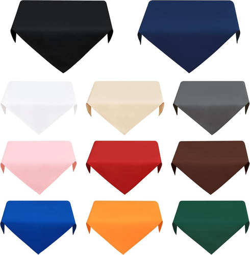 2 Pack 24X24 Inch Small Square Table Cloth Green Tablecloth Washable Polyester Solid Table Cover for Night Stand End