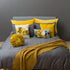 JWH Decorative 3D Flower Throw Pillow Cover, Handmade Floral Accent Pillowcase, 12x20 Inches, Gray Yellow for Sofa