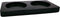 WOHENI Salt and Pepper Mill Tray, Wooden, Rectangular, Black, Classic