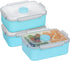 shopwithgreen 3 Pack Salad Food Storage Container, 47-oz Bento Box with 3-Compartment for Sandwich, Fruit, Lunch,